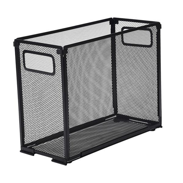 ファイルフォルダーボックスメッシュハンギングファイルクレート垂直ファイルストレージバスケットポータブ...