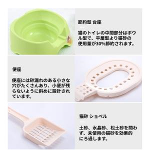 猫トイレオープントップペットトイレトレイ便器 ...の詳細画像3