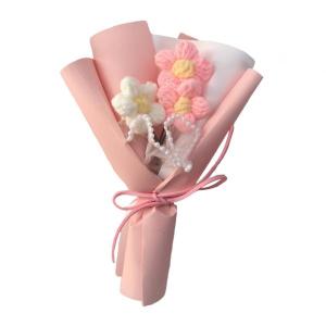 手作りニットブーケかぎ針編みの花ブーケニット花造花ブーケママ女性クリスマス卒業