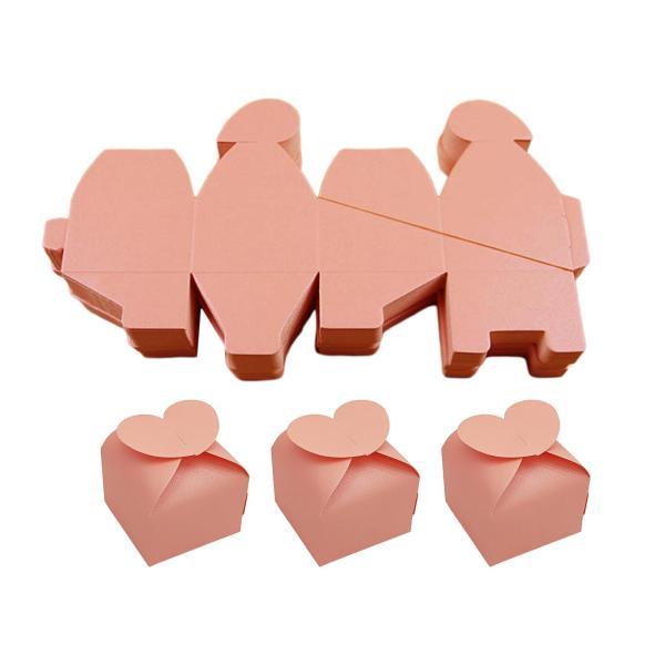 50x 紙ギフトボックス ウェディングキャンディボックス クリエイティブトリートバッグ カップケーキ...