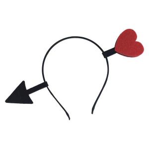 ハートヘッドバンドヘッドドレスバレンタインデーの装飾トレンディなポータブルヘアフープパーティー用品誕生日女性女の子大人