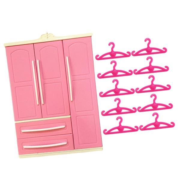 人形開閉式ワードローブクローゼットドールハウスアクセサリーミニチュア人形家具