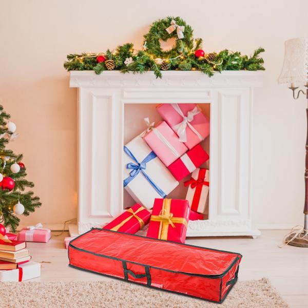 クリスマス包装紙収納袋ギフト包装オーガナイザーストレージポータブルアンダーベッド収納ボックスコンテナ...