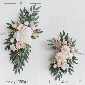 2 個の造花の盗品結婚式のアーチの花緑の葉素朴...の詳細画像5