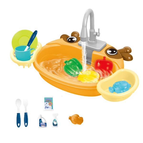キッチンシンクのおもちゃ、子供用食器洗い機のおもちゃ、流水付き、知育玩具、男の子、女の子、子供用