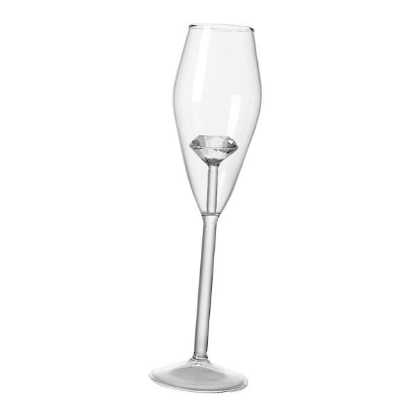 ダイヤモンド赤ワイングラス箸置きドリンクカップホームポータブル飲料ガラスガラスシャンパンゴブレットフ...