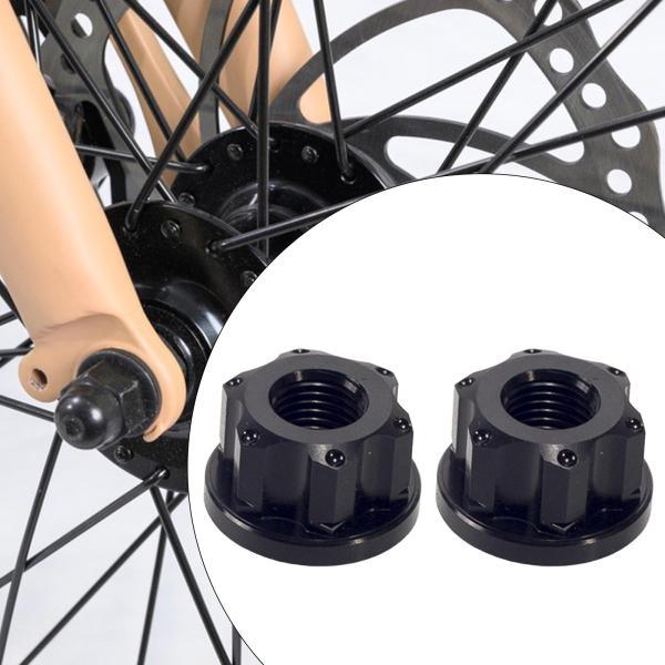2x バイクホイールハブアクスルナットフロントアクスルナット 7075 アルミニウム合金 M9 交換...