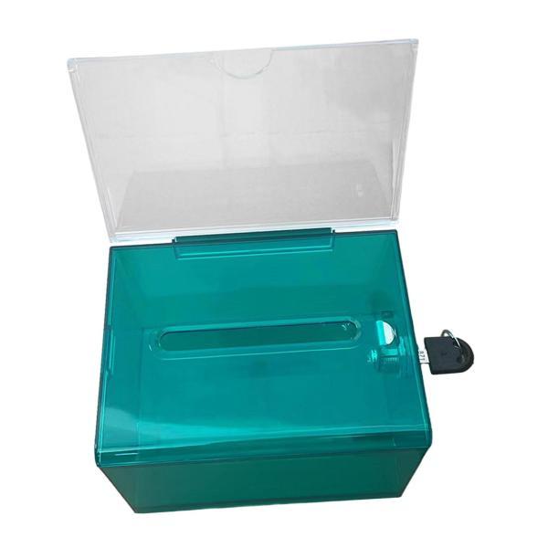 アクリル募金箱、投票箱、名刺抽選箱、鍵付きコメントボックス、募金受付用提案ケース