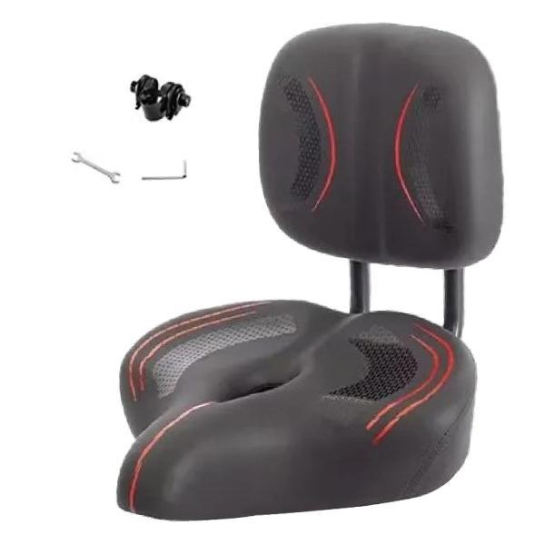 背もたれ付き自転車シート 自転車サドル 快適なマウンテンバイククッション 電動自転車エクササイズバイ...