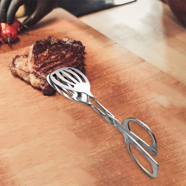 サービングシザートング、滑り止めハンドル付きフードシザートング、フードトング、ビュッフェトング、フー...