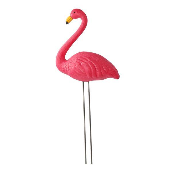 鳥の像の置物、フラミンゴガーデンステークケーキトッパーデコレーション庭の装飾彫刻、休日の玄関春の廊下...