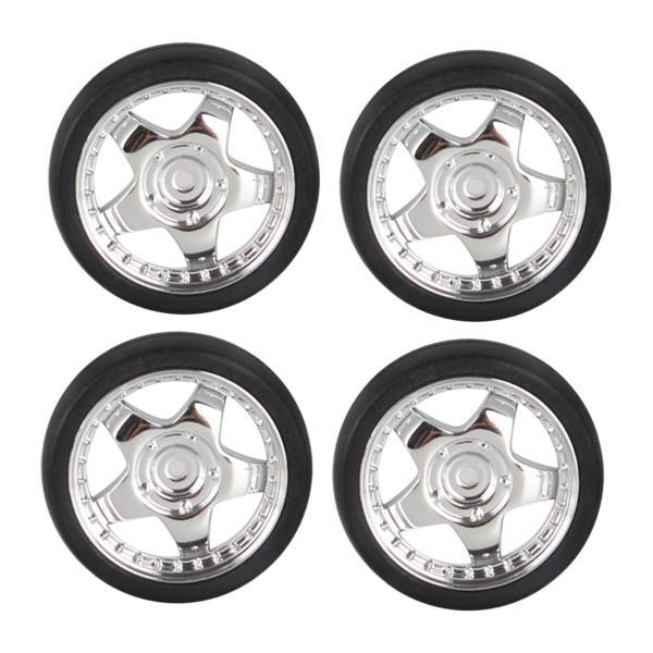 4個 RCカードリフトタイヤ ラリードリフトタイヤ 直径31mm 交換用 1:18 RCオンロードツ...