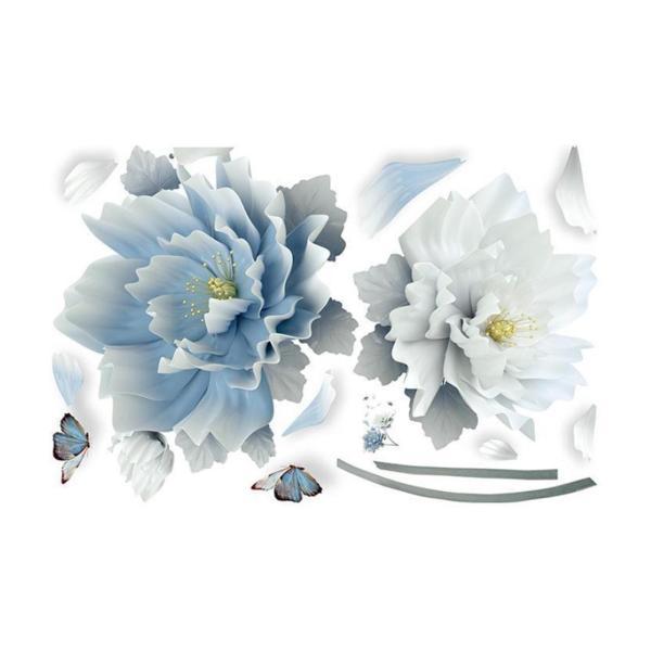 花のウォールステッカー リビングルーム ウォールデカール 花の壁画装飾 ウォールデカール 蓮 ドア ...