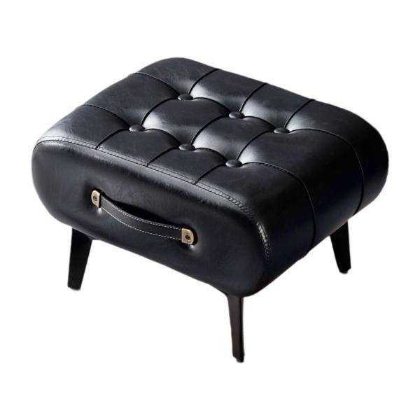 PUレザーフットスツールトイレスツールソファティースツール滑り止めパッド付きフットレスト、屋外ゲスト...