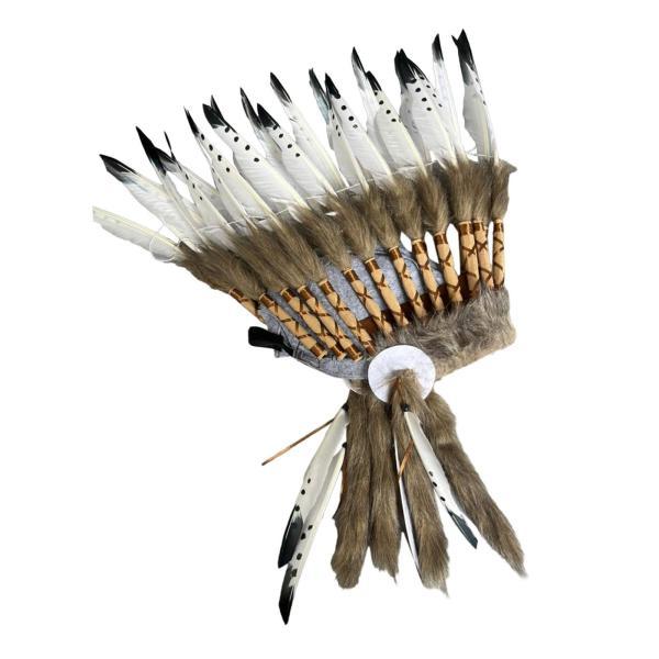 人工羽根のヘッドドレス チーフインディアンハット ヘッドピース パフォーマンスコスプレ用