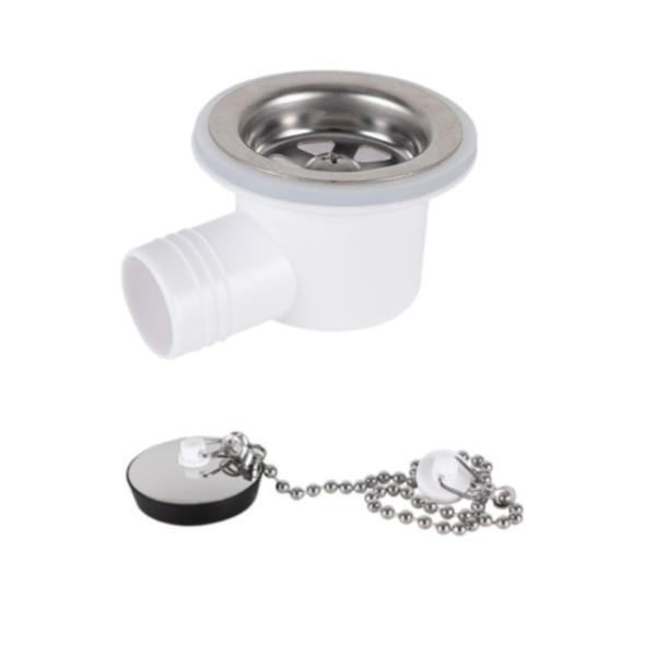 シンク排水プラグ穴角度フィッティング、ステンレススチール、取り付け簡単、交換品、モーターホームボート...