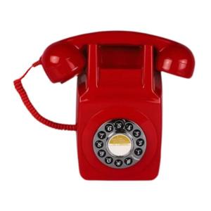 レトロな固定電話壁掛け、アンティークタイプの電話昔ながらの固定電話コード付き電話、農家やバー用のダイヤル式電話
