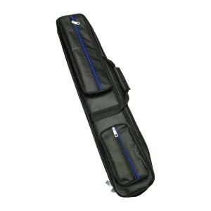ビリヤードキューキャリーケース 7ホール ジッパーポケット2個付き ビリヤードロッド収納バッグ