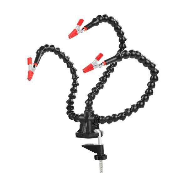 はんだ付けステーション サードハンド クランプクリップ フレキシブルアーム 安定したベース ワニ口ク...