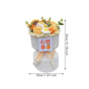 ひまわり編み花かぎ針編み花花束母の日の贈り物編...の詳細画像4