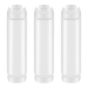 3 個 調味料スクイーズボトル 再利用可能 レストラン 空キッチンシロップドレッシングスプレーボトル マスタードサラダドレッシングソース用