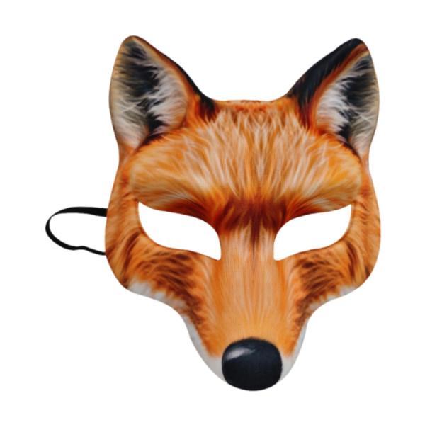 ハロウィン キツネマスク コスチューム小道具 動物フェイスマスク パーティー 誕生日 ナイトクラブ用