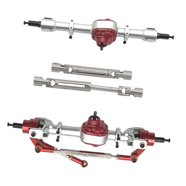 金属製フロント・リアアクスル 1:12 RCカーアップグレードパーツ 改造修理 調整可能メタルドライ...