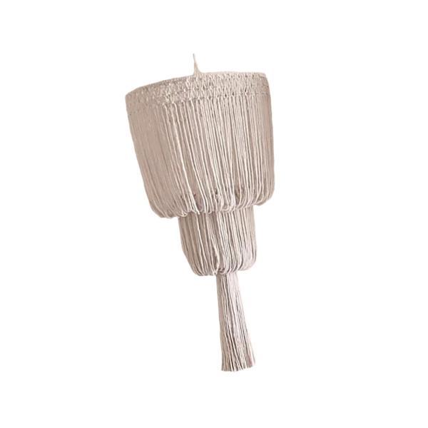 編み込みランプシェード マクラメ 天井ランプシェード モダンペンダントライトシェード タッセル付き ...