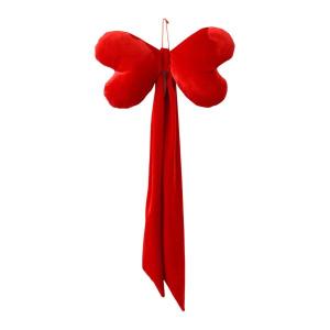 赤いリボンの吊り下げ装飾、クリスマスツリーの飾り、結婚式、屋内屋外、クリスマスオーナメント、バレンタインデー、誕生日用の蝶結び