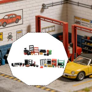 1/64 自動車修理ツールモデル ミニカーメン...の詳細画像4