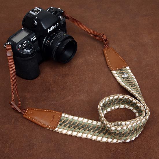 カメラストラップ コットン マルチカラー 編み込み  cam-in カムイン CAM8737 ストラ...
