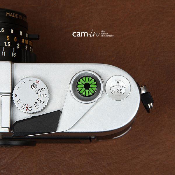 cam-in ソフトシャッターボタン | レリーズボタン 創作型 緑の花 - CAM9116