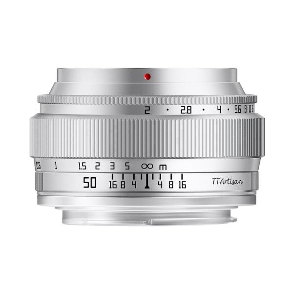 銘匠光学 TTArtisan 50mm f/2 キヤノンEF-Mマウント シルバー 単焦点レンズ C...