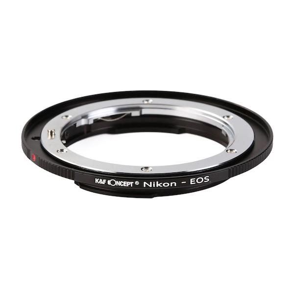 K&amp;F Concept レンズマウントアダプター KF-NFEF (ニコンFマウントレンズ → キャ...