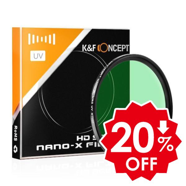 【期間限定20％OFF】K&amp;F Concept NANO-Xレンズフィルター 62mm ドイツB27...