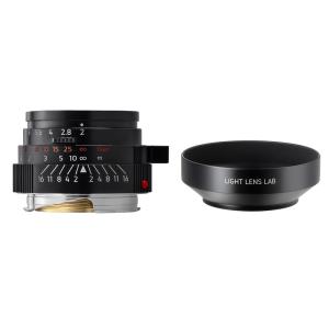 LIGHT LENS LAB M 50mm f/2 + レンズフード C42-LS.39F復刻 (ブラックペイント)｜stkb