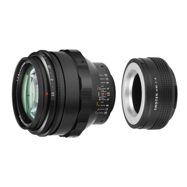 銘匠光学 TTArtisan 75mm f/1.5 M42 ぐるぐるボケレンズ + キヤノンRFマウ...