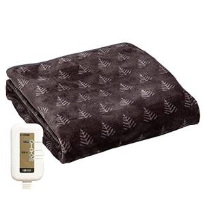 広電 電気毛布 掛け 敷き 188×130cm フランネル グレイ ツリー柄 洗える ダニ退治 室温センサー スライド温