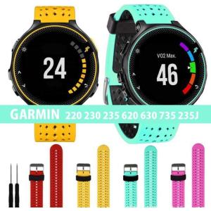 GARMIN ガーミン 交換用ベルト シリコン ストラップ おしゃれカラー　220 230 235 620 630 735 235J DM便送料無料