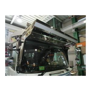 日野 4t レンジャープロ 標準巾 標準ルーフ ミラー格納式 アンドン付 フロントバイザー(DKE-...