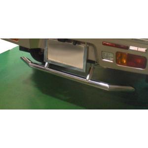 軽トラック~2t 汎用 ステンレスリアバンパー 1000mm 鏡面600番 新品 ステンレス リアバンパー 鏡面 丸パイプ 2連タイプ 幅2.3m φ90
