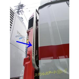 いすゞギガ ハイルーフ用 キャブバックハシゴ ステンレス 運転席側用