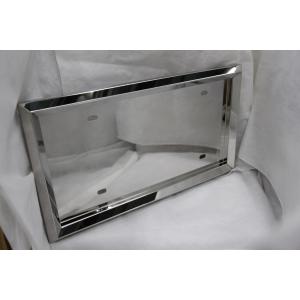 ナンバープレート枠(中型車用) 20角おこし 鏡面 : ステンレスアートG-1