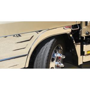あつし。イスズ フォワード ステンレス ワイド車 マッドガード ウロコ いすゞ 07フォワード標準/ワイド共通 マッドガード 鏡面 R/L