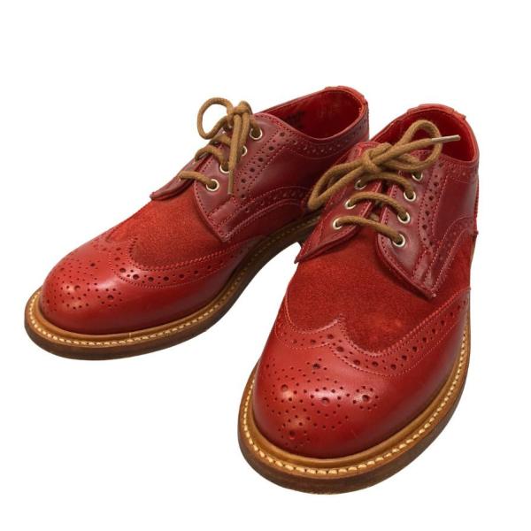 トリッカーズ L5633 カントリーシューズ カーフ スエード レッド UK4ハーフ Tricker...
