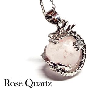 ローズクォーツ ペンダントトップ レディース シルバー 薔薇