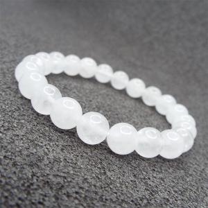 天然石 ブレスレット ホワイトジェイド 約10mm パワーストーン
