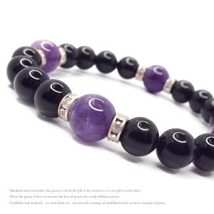 天然石 パワーストーン ブレスレット メンズ アクセサリー アメジスト
