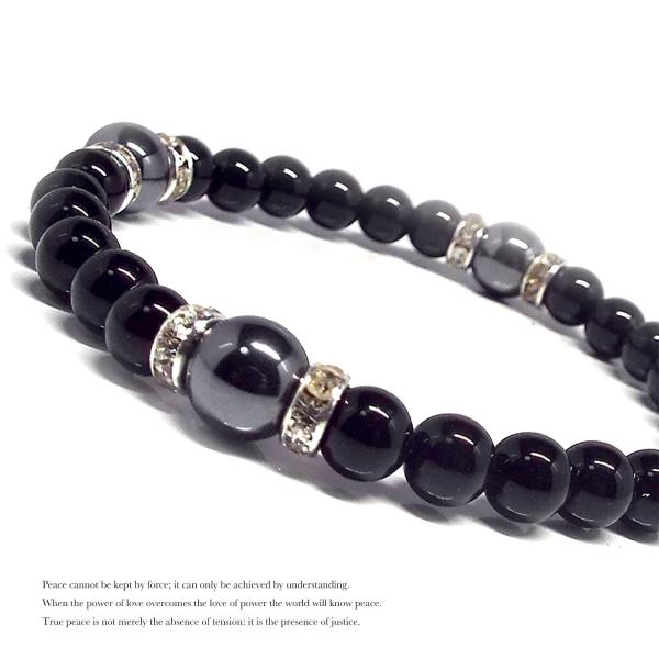 天然石 パワーストーン ブレスレット メンズ アクセサリー 強い精神力を養う 天然石 ヘマタイト オ...