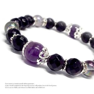 天然石 パワーストーン ブレスレット メンズ アクセサリー アメジスト